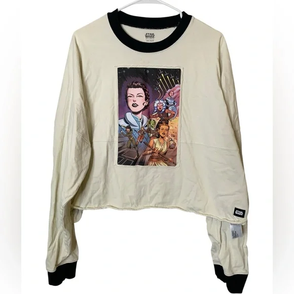 Star Wars Crop Women Of The Galaxy Graphic Spirit Jersey XXL Oversized Boxy - Picture 2 of 10